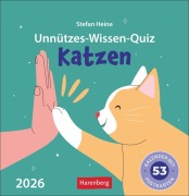 Unnützes-Wissen-Quiz Katzen Premium-Postkartenkalender - Kalender mit 53 Rätselkarten - Stefan Heine