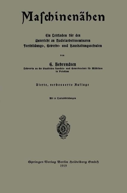 Maschinenähen - Gertrud Behrendsen