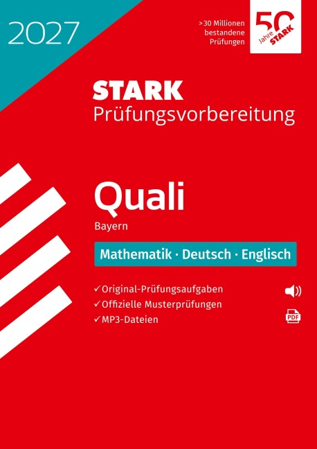 STARK Mathematik, Deutsch, Englisch 9. Klasse - Quali Mittelschule 2027 Bayern - Prüfungsvorbereitung - 