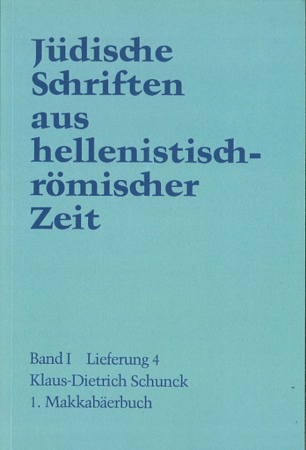 1. Makkabäerbuch - Klaus-Dietrich Schunck