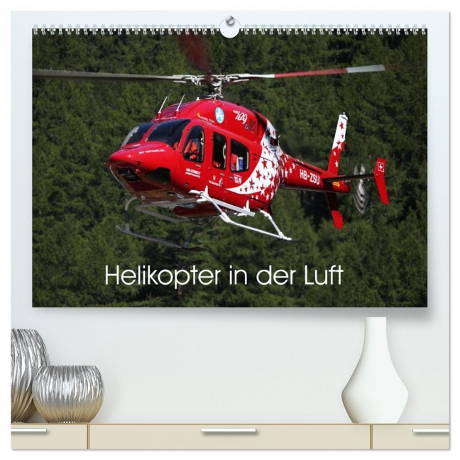 Helikopter in der Luft (hochwertiger Premium Wandkalender 2026 DIN A2 quer), Kunstdruck in Hochglanz - Matthias Hansen