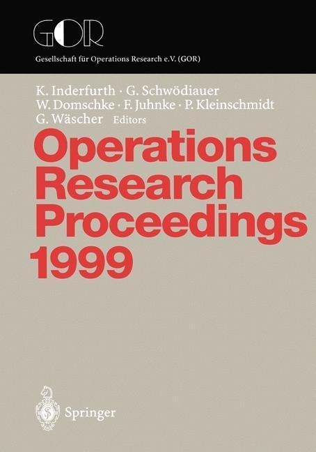Operations Research Proceedings 1999 - 