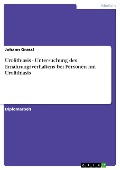 Cover-Bild zum Titel 'Urolithiasis - Untersuchung des Ernährungsverhaltens bei Personen mit Urolithiasis' von 'Johann Grassl'