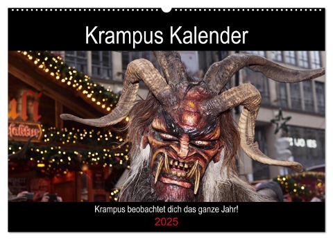 Krampus Kalender 2025 (Wandkalender 2025 DIN A2 quer), CALVENDO Monatskalender - Christian Mueller