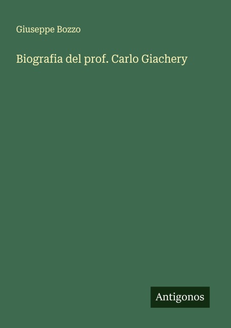 Biografia del prof. Carlo Giachery - Giuseppe Bozzo