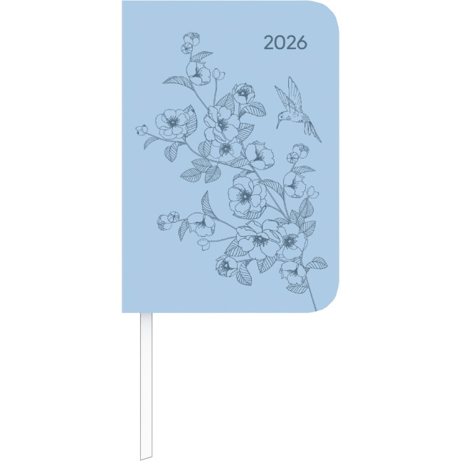 Lady Journal Mini Deluxe Sky 2026 - Taschen-Kalender 8x11,5 cm - Tucson Einband - mit Motivprägung - Weekly - 144 Seiten - Alpha Edition - 