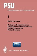 Cover-Bild zum Titel 'Beitrag zur Berechnung von Vorgängen der Blechumformung mit der Methode der Finiten Elemente' von 'Martin Herrmann'
