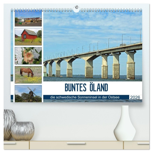 BUNTES ÖLAND (hochwertiger Premium Wandkalender 2026 DIN A2 quer), Kunstdruck in Hochglanz - Konstanze Junghanns