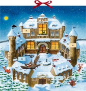 Cover-Bild zum Titel 'Zettel-Adventskalender - Weihnachtsraub auf Burg Felsenfest' von 'Kai Haferkamp'