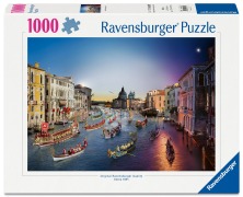Cover-Bild zum Titel 'Erwachsenenpuzzle 1000 Teile - Venedig von Tag zu Nacht' von ''