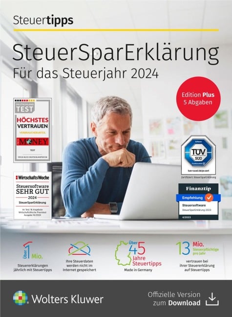 SteuerSparErklärung plus (Steuerjahr 2024) (Code in a Box) - 