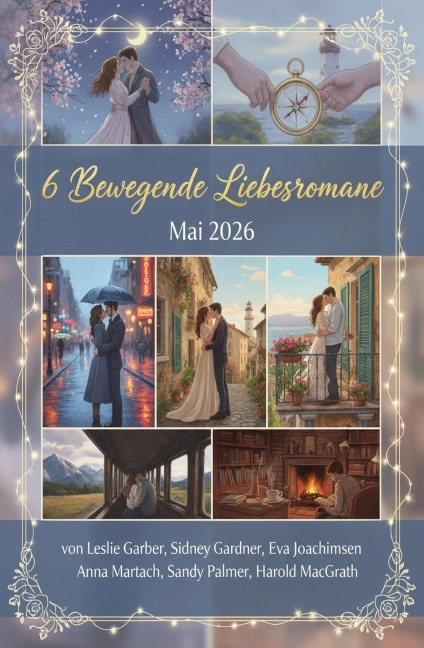 6 Bewegende Liebesromane Mai 2026 - Leslie Garber, Sandy Palmer, Harold Macgrath, Sidney Gardner, Eva Joachimsen