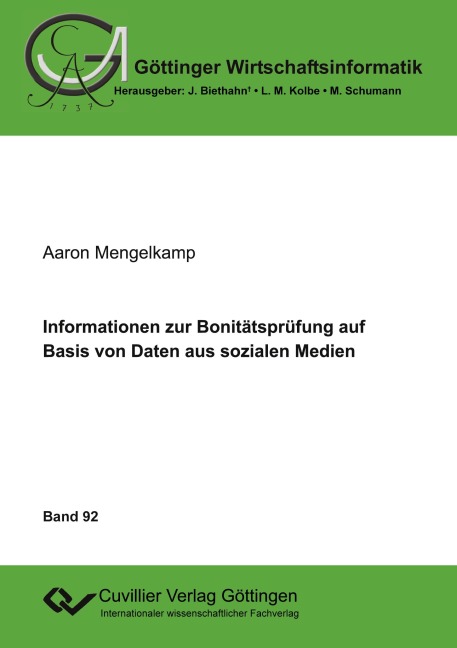Informationen zur Bonitätsprüfung auf Basis von Daten aus sozialen Medien - Aaron Johannes Mengelkamp