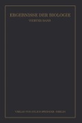 Cover-Bild zum Titel 'Ergebnisse der Biologie' von 'K. V. Frisch, R. Goldschmidt, W. Ruhland, H. Winterstein'