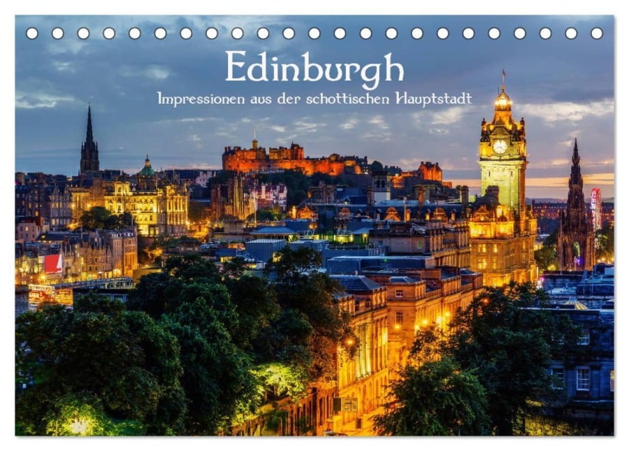 Edinburgh - Impressionen aus der schottischen Hauptstadt (Tischkalender 2025 DIN A5 quer), CALVENDO Monatskalender - Christian Müller