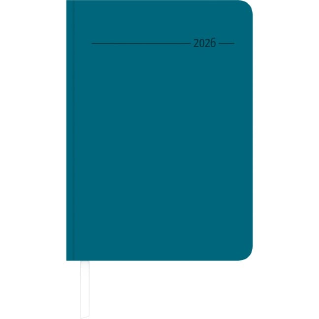 Wochenplaner Tucson türkis 2026 - Büro-Kalender A5 - Cheftimer - turquoise - 1 Woche 2 Seiten - 128 Seiten - Tucson-Einband - Zettler - 