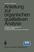 Cover-Bild zum Titel 'Anleitung zur organischen qualitativen Analyse' von 'Hermann Staudinger'