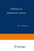 Cover-Bild zum Titel 'Anleitung zur Qualitativen Analyse' von 'E. Schmidt, F. V. Bruchhausen, J. Gadamer'