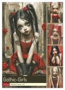 Gothic-Girls. Bizzare Comic-Art (Wandkalender 2026 DIN A3 hoch), CALVENDO Monatskalender - Rose Hurley