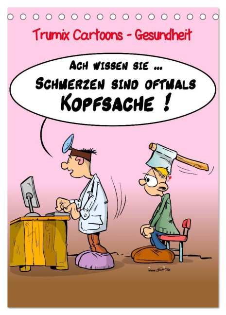 Trumix Cartoons - Gesundheit (Tischkalender 2026 DIN A5 hoch), CALVENDO Monatskalender - Trumix (Reinhard Trummer)