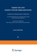 Hämolyse und Hämolytische Erkrankungen - 