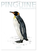 Pinguine - 13 Illustrationen (Wandkalender 2025 DIN A4 hoch), CALVENDO Monatskalender - Frithjof Spangenberg