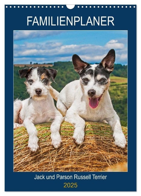 Familienplaner Jack und Parson Russell Terrier (Wandkalender 2025 DIN A3 hoch), CALVENDO Monatskalender - Sigrid Starick