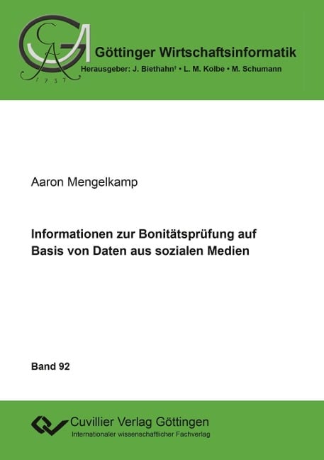 Informationen zur Bonitätsprüfung auf Basis von Daten aus sozialen Medien - Aaron Johannes Mengelkamp