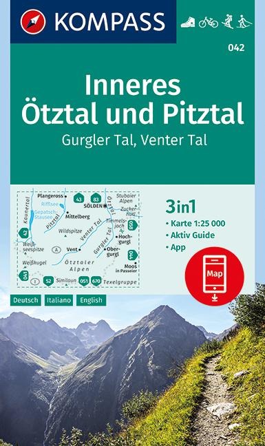 Inneres Ötztal und Pitztal, Gurgler Tal, Venter Tal 1:25 000 - 