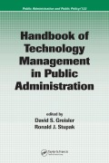 Cover-Bild zum Titel 'Handbook of Technology Management in Public Administration' von ''