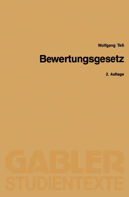 Bewertungsgesetz - Wolfgang Teß