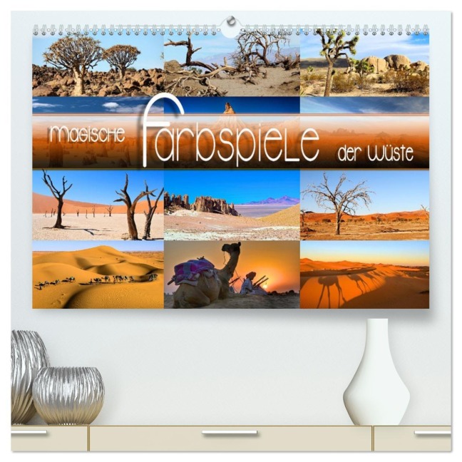 Magische Farbspiele der Wüste (hochwertiger Premium Wandkalender 2026 DIN A2 quer), Kunstdruck in Hochglanz - Renate Utz