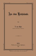 Cover-Bild zum Titel 'Aus dem Reichslande' von 'F. Von Etzel'