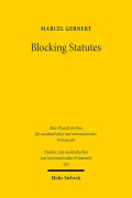 Cover-Bild zum Titel 'Blocking Statutes' von 'Marcel Gernert'