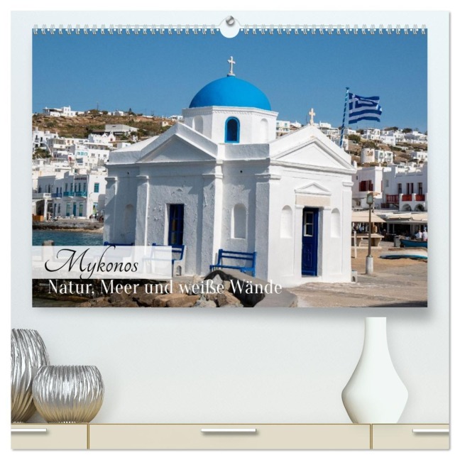 Mykonos - Natur, Meer und weiße Wände (hochwertiger Premium Wandkalender 2026 DIN A2 quer), Kunstdruck in Hochglanz - Sell Pixs:Sell