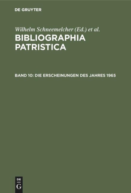 Die Erscheinungen des Jahres 1965 - 