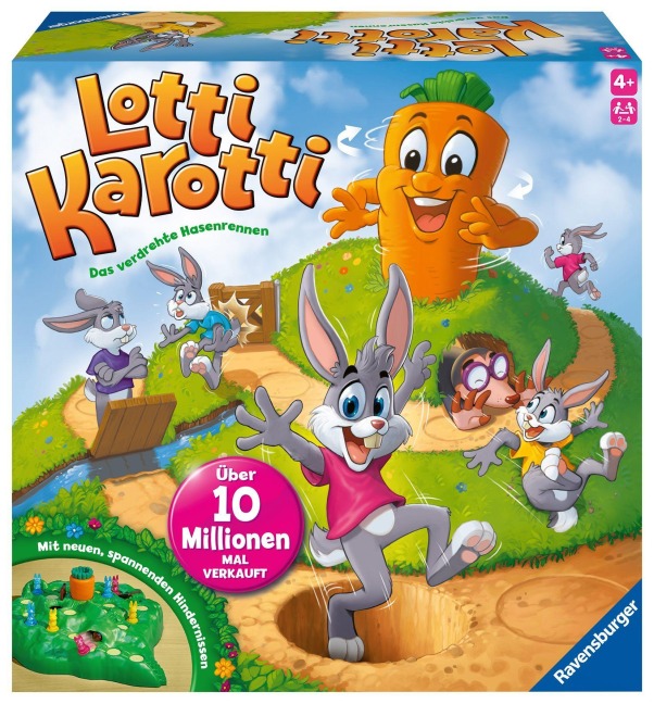 Ravensburger Kinderspiele 22343 - Lotti Karotti - Wettlaufspiel für 2 bis 4 Spieler ab 4 Jahren - 