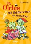 Cover-Bild zum Titel 'Die Olchis. 101 Schülerwitze für Stinkerlinge' von 'Erhard Dietl'