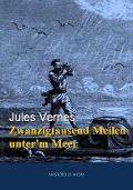 Cover-Bild zum Titel 'Zwanzigtausend Meilen unter'm Meer' von 'Jules Verne'