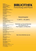 Cover-Bild zum Titel 'Bibliothek - Forschung und Praxis' von ''