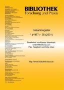 Cover-Bild zum Titel 'Bibliothek - Forschung und Praxis' von ''