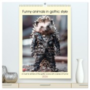 Cover-Bild zum Titel 'Funny animals in gothic style (High Quality Premium Wall Calendar 2026 DIN A2 portrait),CALVENDO 12 Month Wall Calendar' von 'Peter Ruebsamen'