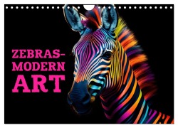 Cover-Bild zum Titel 'ZEBRAS - Modern Art (Wandkalender 2026 DIN A4 quer), CALVENDO Monatskalender' von 'Susan Michel'