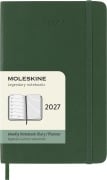 Cover-Bild zum Titel 'Moleskine 12 Monate Wochen Notizkalender 2027, Pocket/A6, 1 Wo = 1 Seite, rechts linierte Seite, Weicher Einband, Myrtengrün' von ''