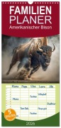 Familienplaner 2026 - Amerikanischer Bison mit 5 Spalten (Wandkalender, 21 x 45 cm) CALVENDO - Peter Roder