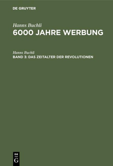 Das Zeitalter der Revolutionen - Hanns Buchli