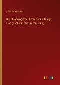 Die Chronologie der hebräischen Könige: Eine geschichtliche Untersuchung - Adolf Kamphausen