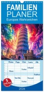 Cover-Bild zum Titel 'Familienplaner 2026 - Europas Wahrzeichen mit 5 Spalten (Wandkalender, 21 x 45 cm) CALVENDO' von 'Steffen Gierok-Latniak'
