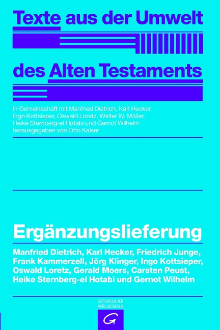 Ergänzungslieferung - Carsten Peust, Manfried Dietrich, Karl Hecker, Friedrich Junge, Ingo Kottsieper