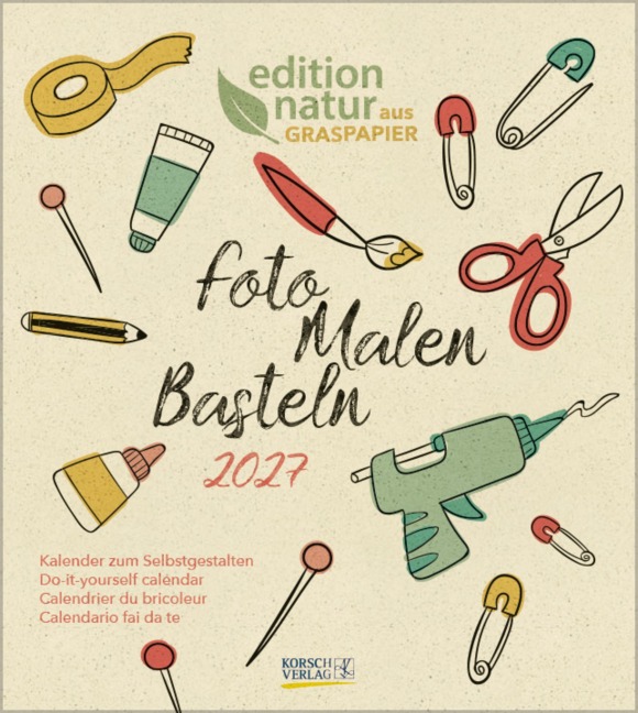 Foto-Malen-Basteln Bastelkalender Graspapier 2027 - 